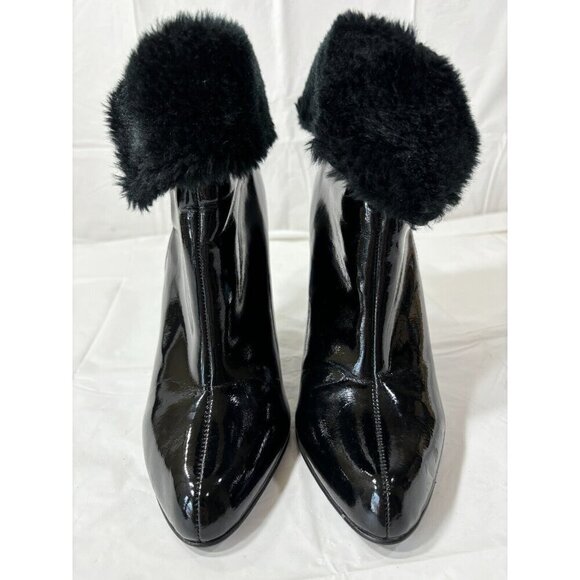 Colin Stuart For Victoria's Secret  Booties High Heels Suede Fur Buckle Size 9 B - Picture 5 of 13